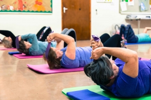 Pilates ab prep with flexband